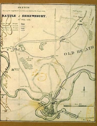 Map of the battle of Shrewsbury 1403